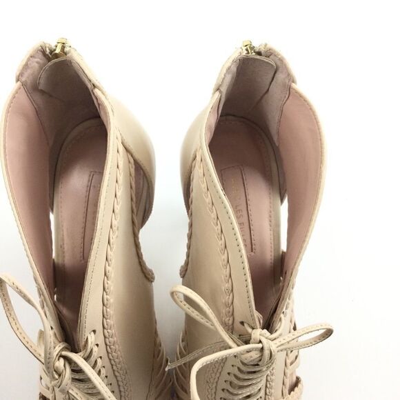 Avec Les Filles Pink Heels, Peep Toe Laced Booties, Size - 9M - Picture 12 of 13